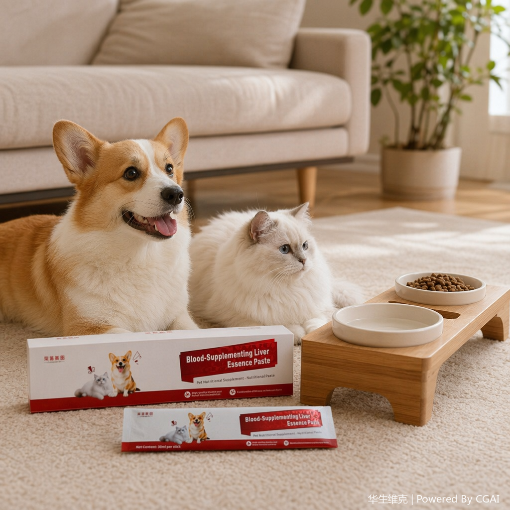Pet liver essence ointment improves blood circulation and protects the liver. It is a pet nutritional supplement and a pet health product details Picture
