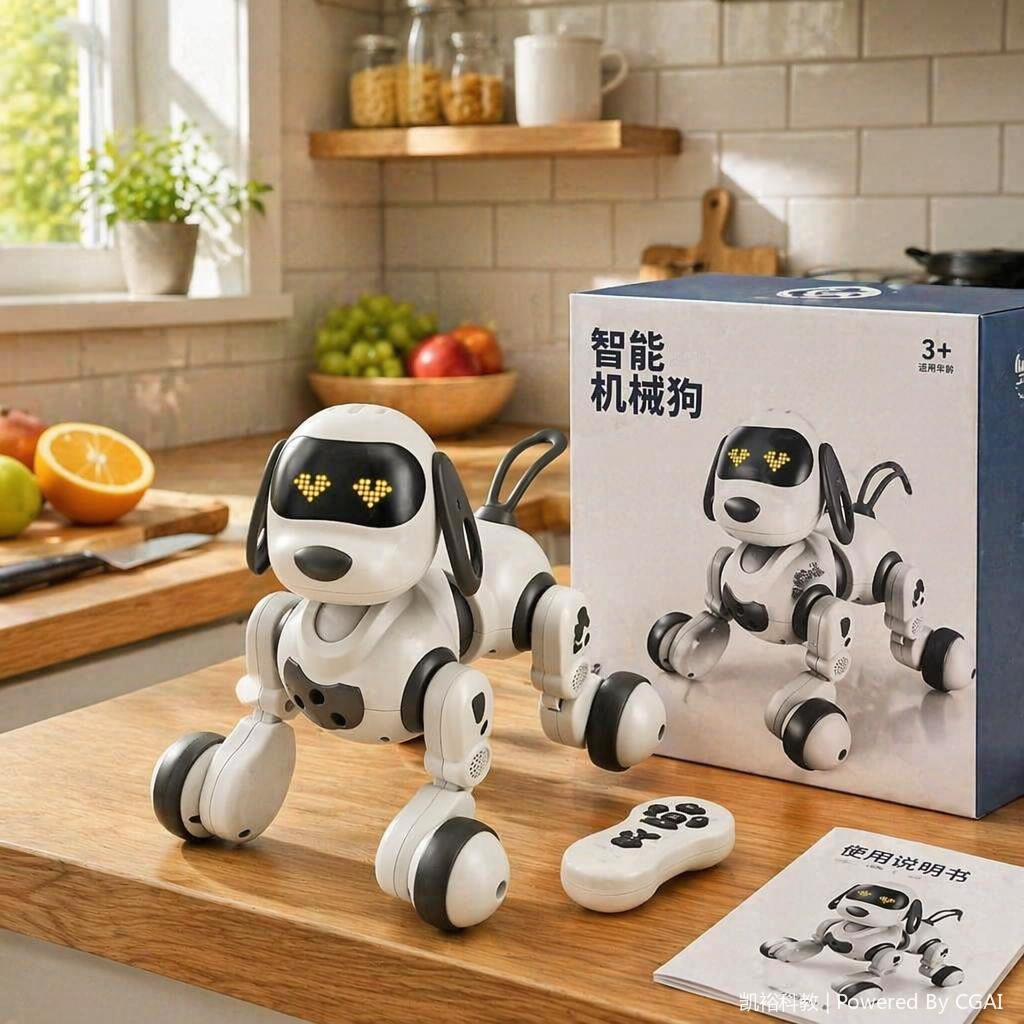 FOOZAC smart remote-controlled pet robot dog is an educational toy for children, an electronic robot cat details Picture