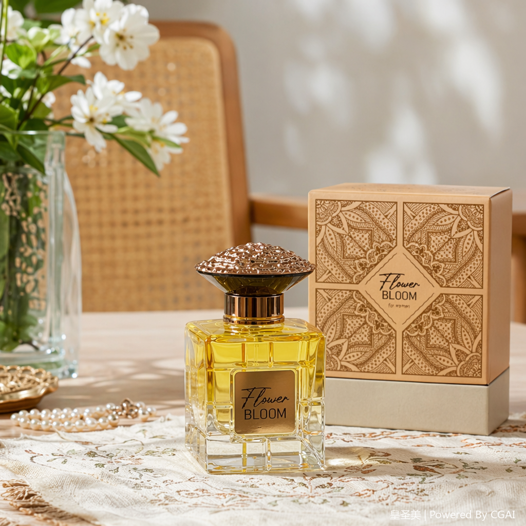 العطر الزجاجي العنبر الذهبي details Picture