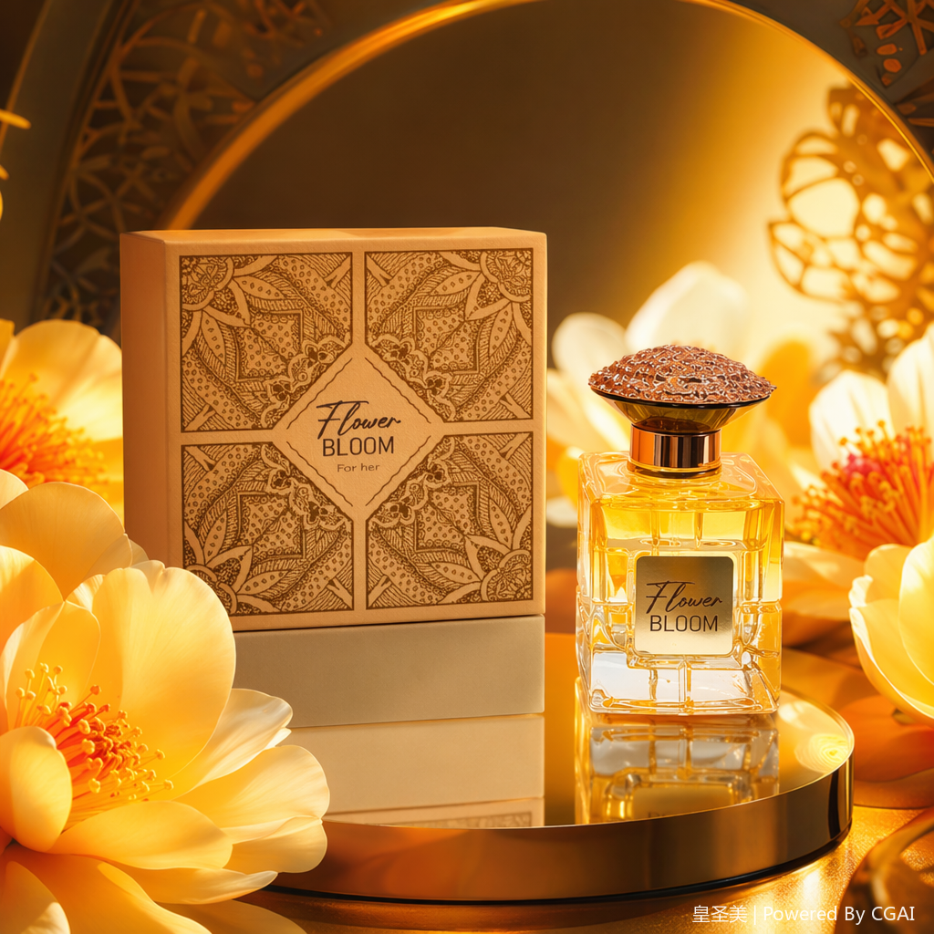 العطر الزجاجي العنبر الذهبي Specification image