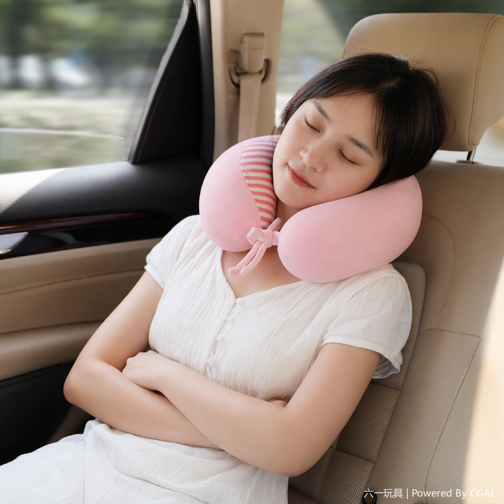 The heart-shaped U-shaped pillow is a protective neck pillow, a comfortable neck pillow, a travel pillow for business trips, and a wholesale memory foam with high resilience. 1 details Picture