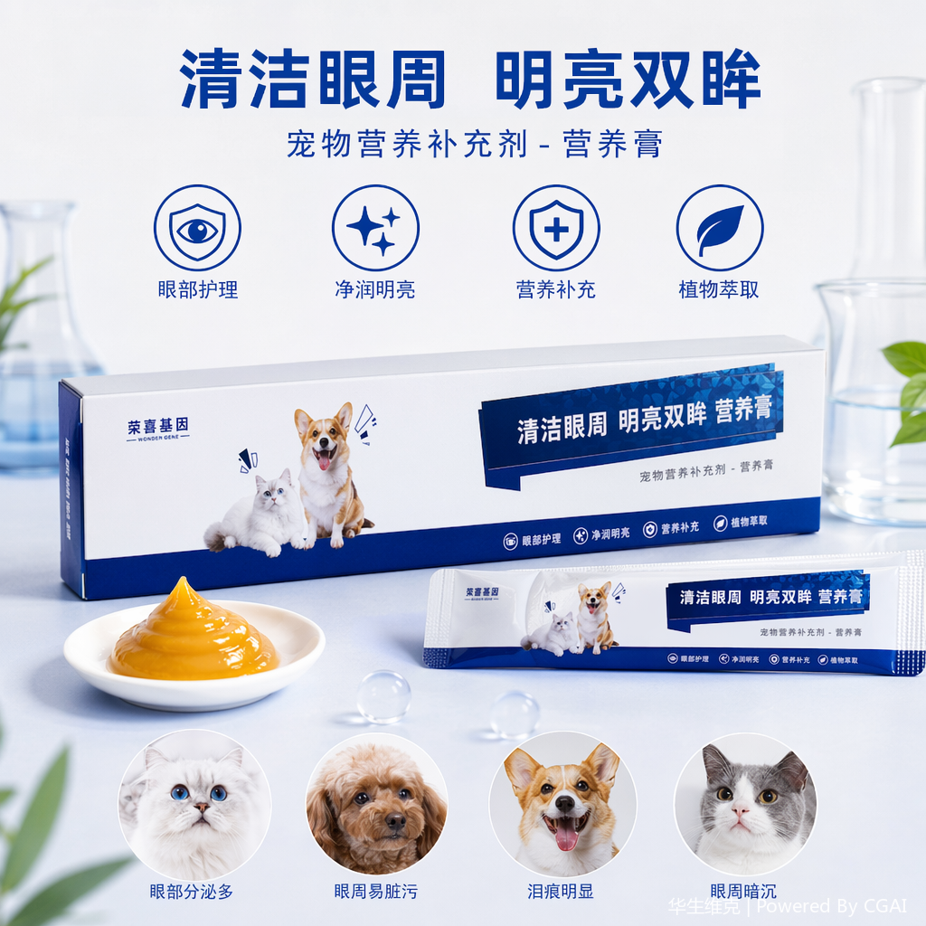 Pet Tear Stain Removal Nutritional Paste for dog and cat eye care, pet nutritional supplement