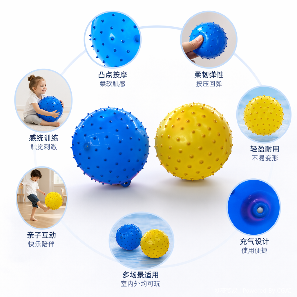 蓝色刺球和黄色刺球其他运动休闲玩具