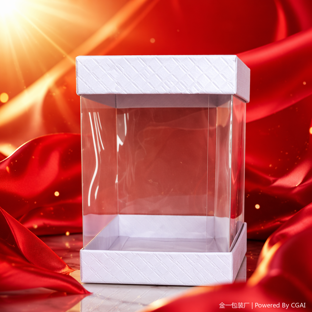White paper boxes with transparent Windows and other paper packaging containers Specification image