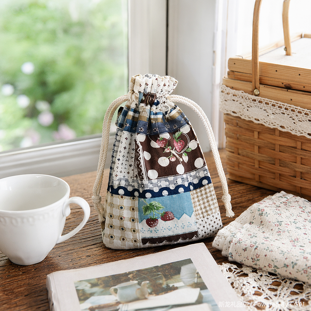 Cotton and linen fabric storage bags, cotton bags, canvas bags, multi-purpose packaging cloth bags details Picture