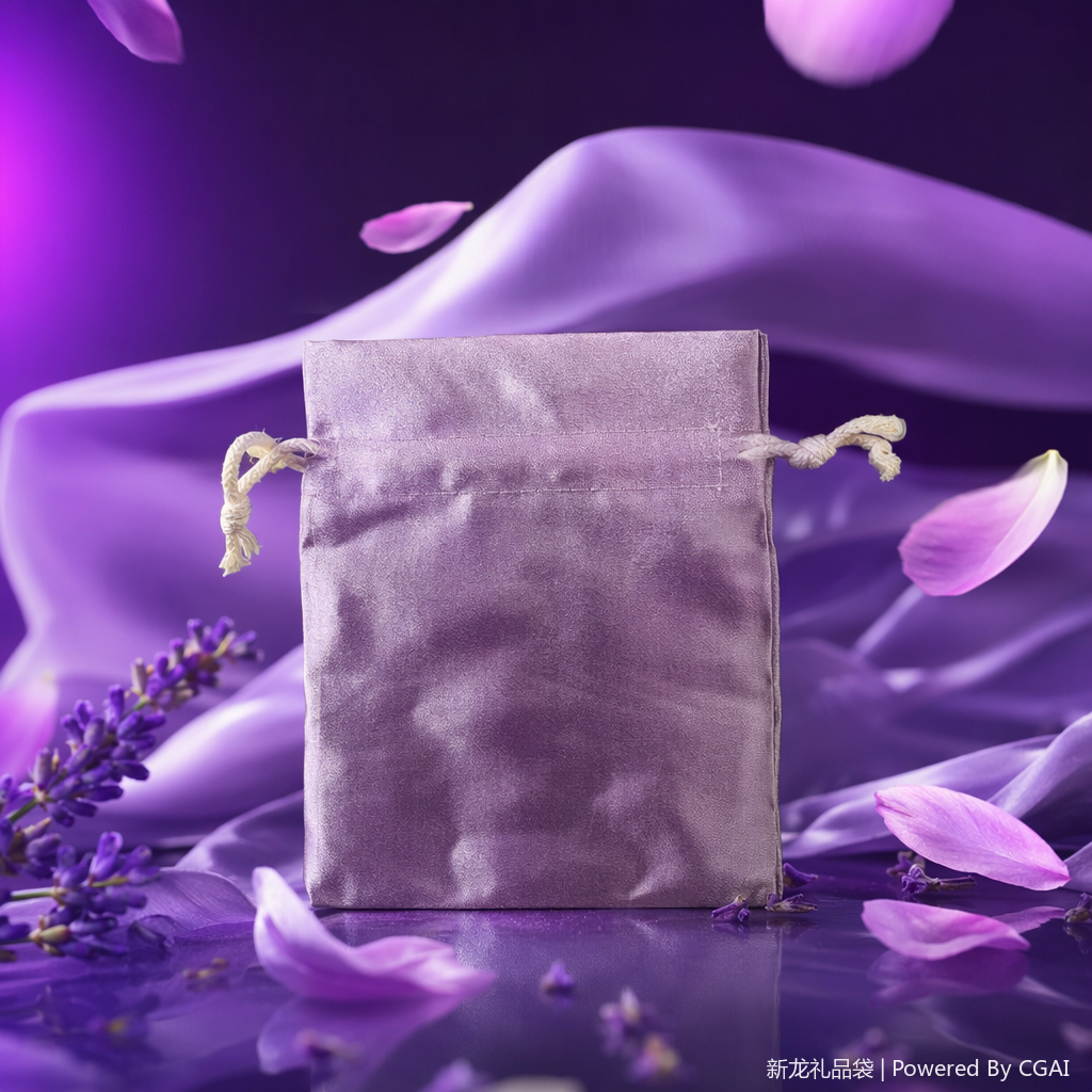 Satin fabric bag, smooth and lustrous, eco-friendly shopping bag, foldable and portable storage bag Specification image