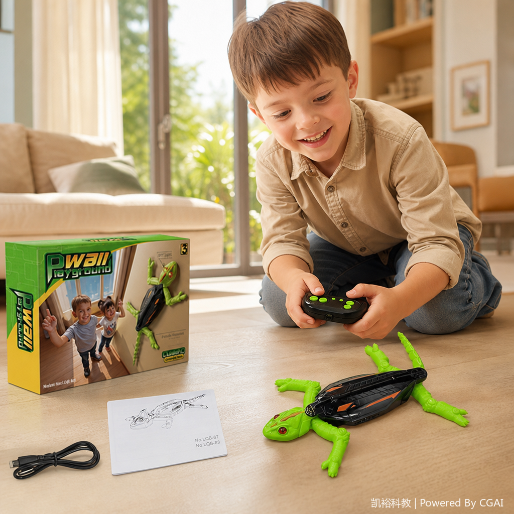 FOOZAC's new cross-border remote control wall-climbing spider, chameleon, lizard, gecko remote control children's toy details Picture
