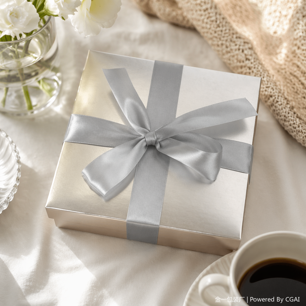Silver festival supplies gift box, running light, souvenir packaging box, accessory gift wrapping paper details Picture