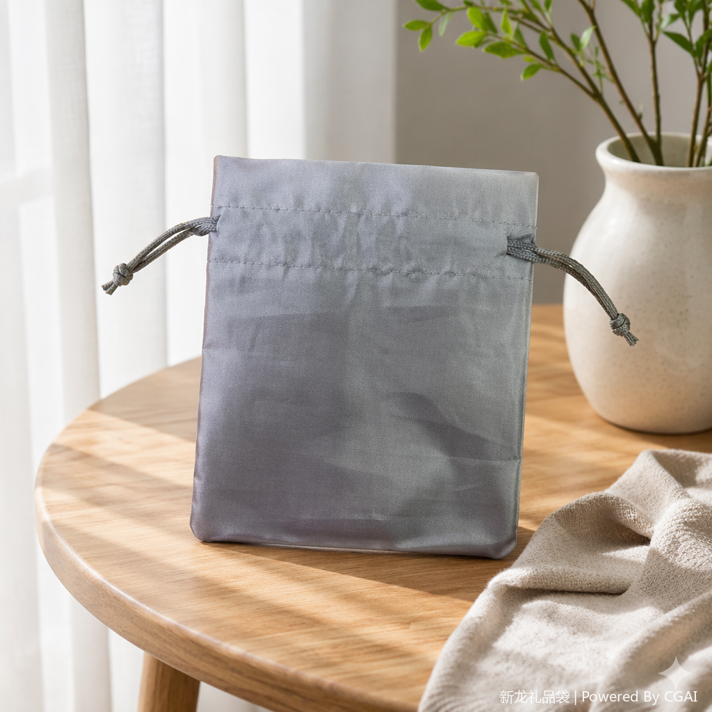 Pure cotton silk fabric hand-held eco-friendly shopping bag, foldable lightweight storage bag details Picture