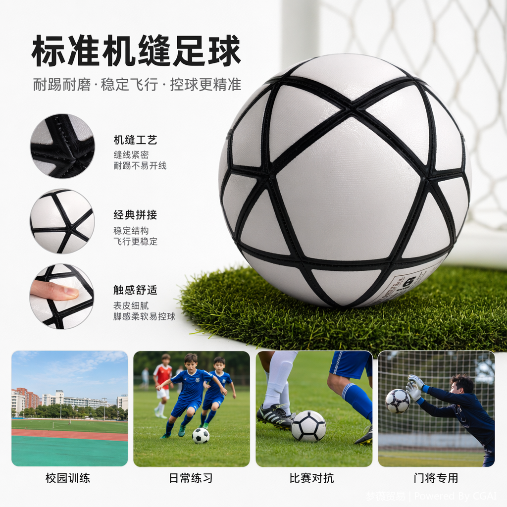 梦薇贸易PU革橡胶足球 解压健身训练用足球