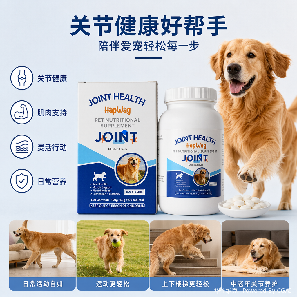 Pet joint care tablets, dog joint protection, pet nutritional supplements