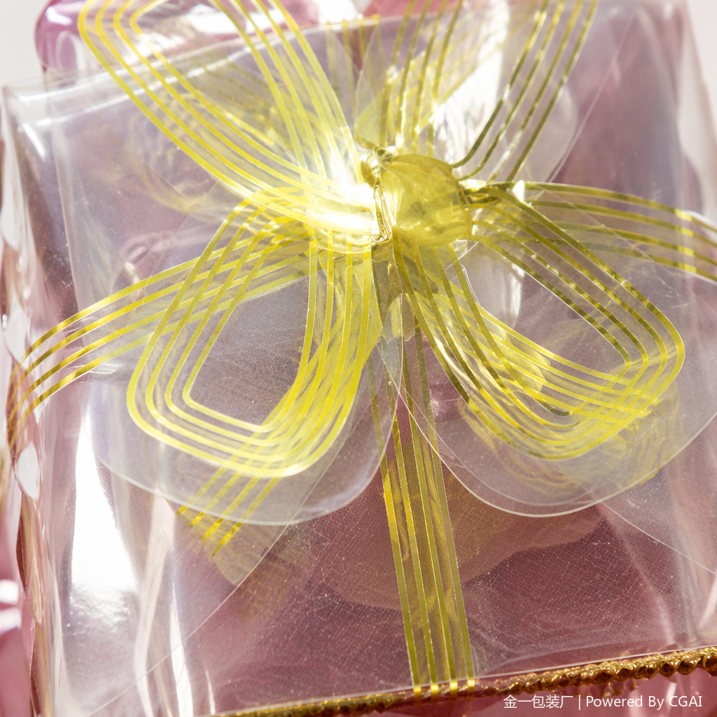 Transparent gift box with butterfly companion souvenir packaging box, running lighting fixtures, festival gift wrapping paper Application Scenario