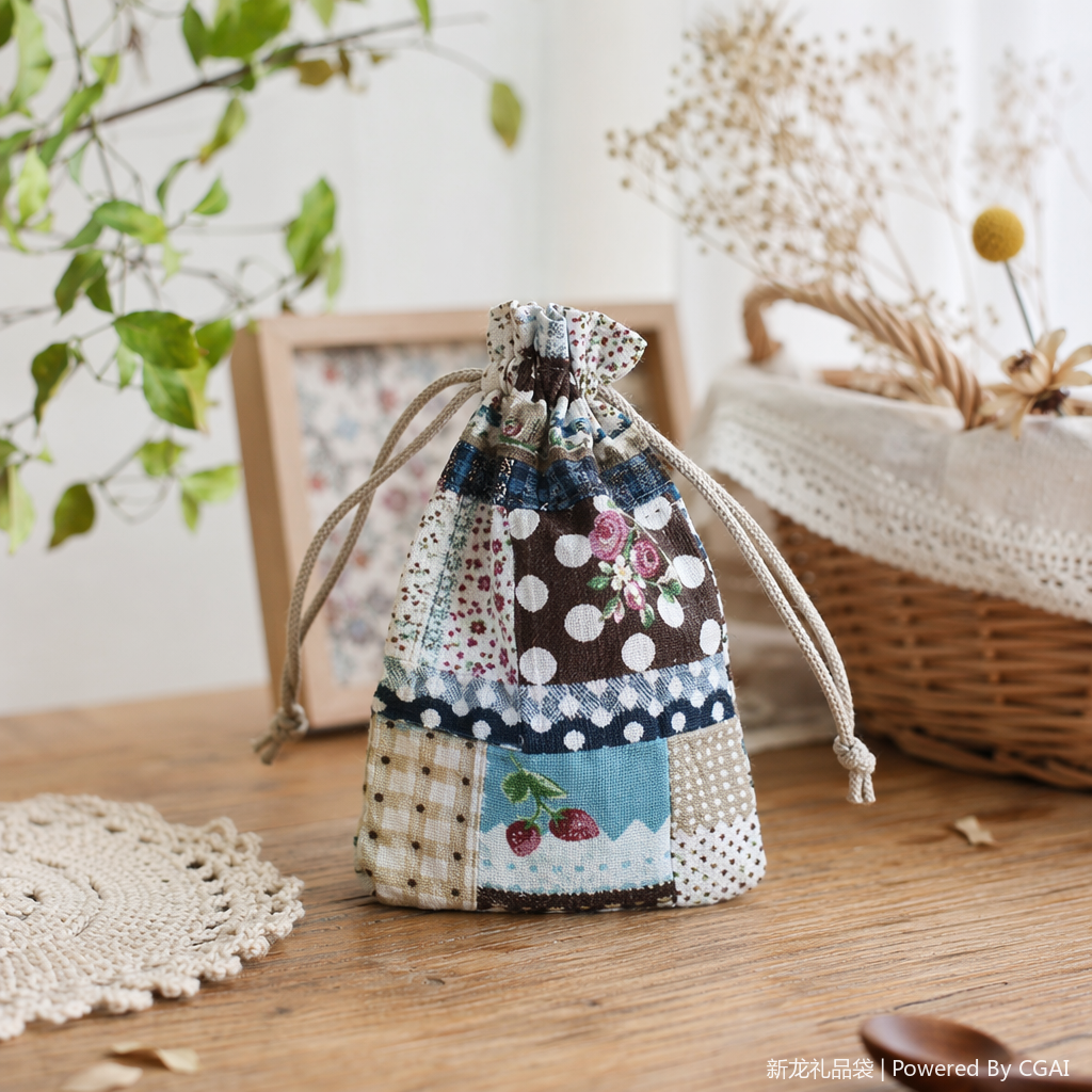 Cotton and linen fabric storage bags, canvas bags, cotton bags, cloth pockets details Picture