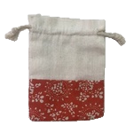 Christmas cotton and linen fabric pocket, cotton rope closure, cotton fabric storage bag Item Picture