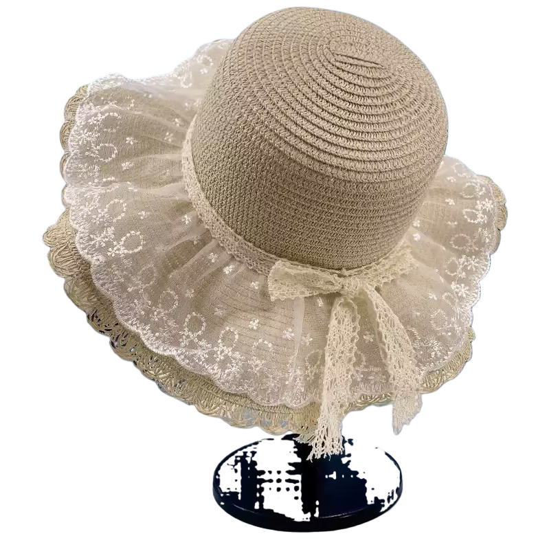 Colorful woven Korean-style sunshade baseball cap for adults, summer straw hat for women, 163213586 Item Picture