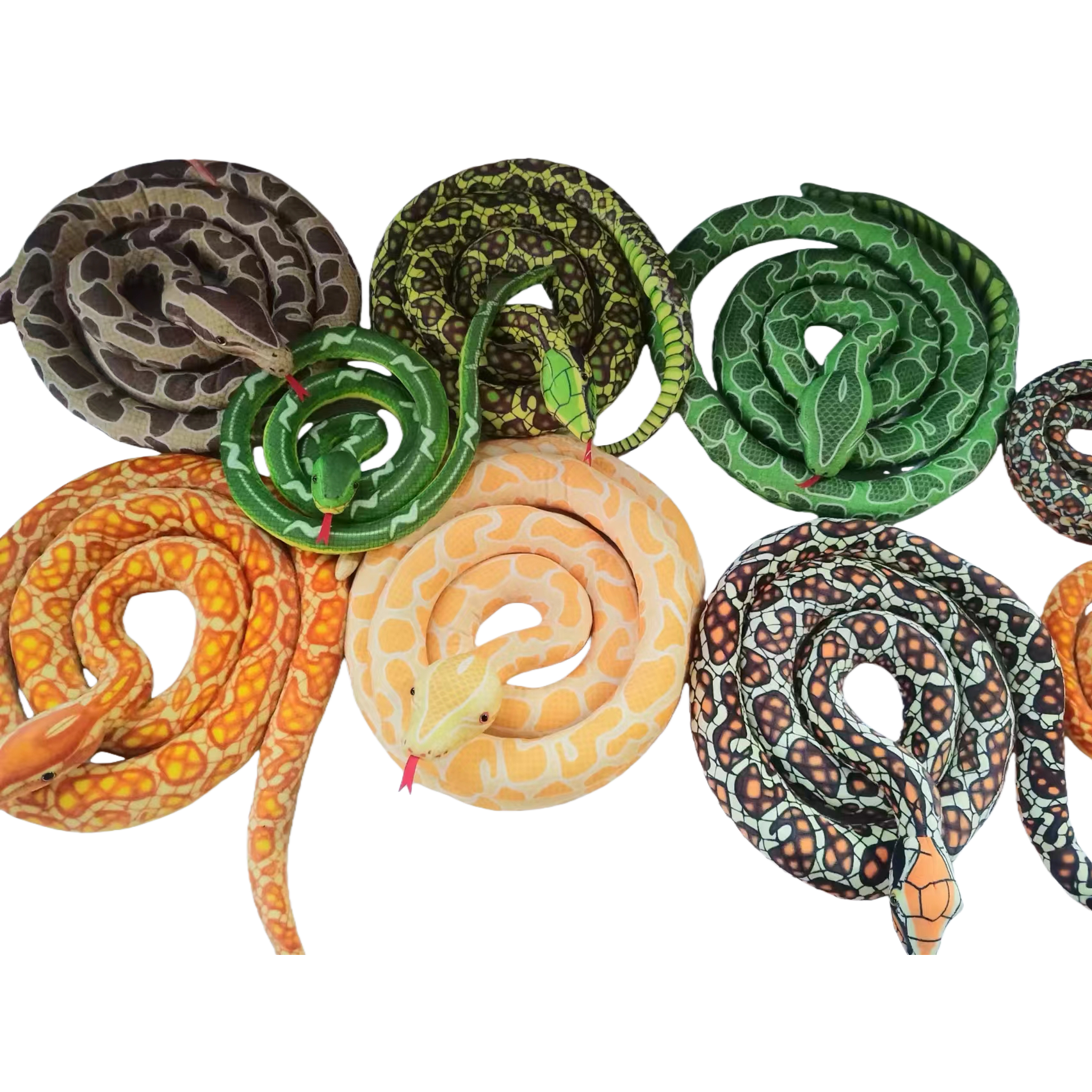 Colorful snake-shaped dolls, other plush toys, cute and soft plush toys Item Picture