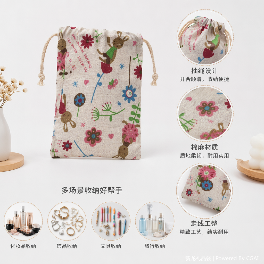 防汛麻布袋手提棉麻包装袋保密发货