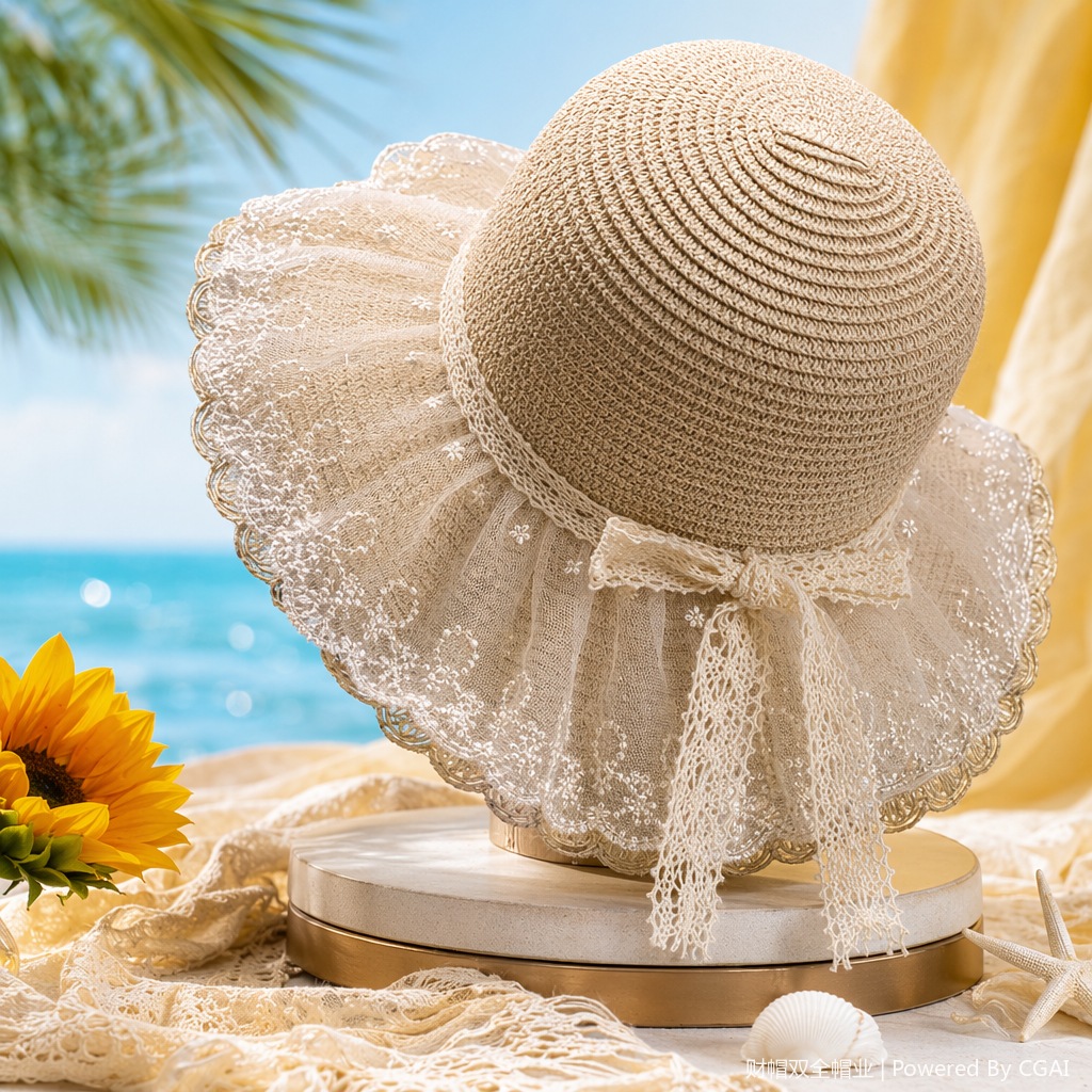 Colorful woven Korean-style sunshade baseball cap for adults, summer straw hat for women, 163213586 Specification image