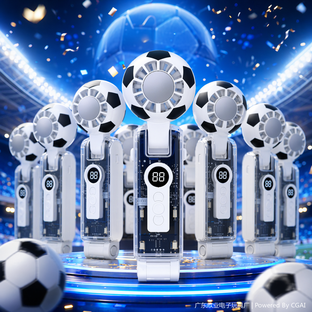 A simple, powerful, ice pack, football-shaped portable handheld small fan, an outdoor cooling wonder Specification image