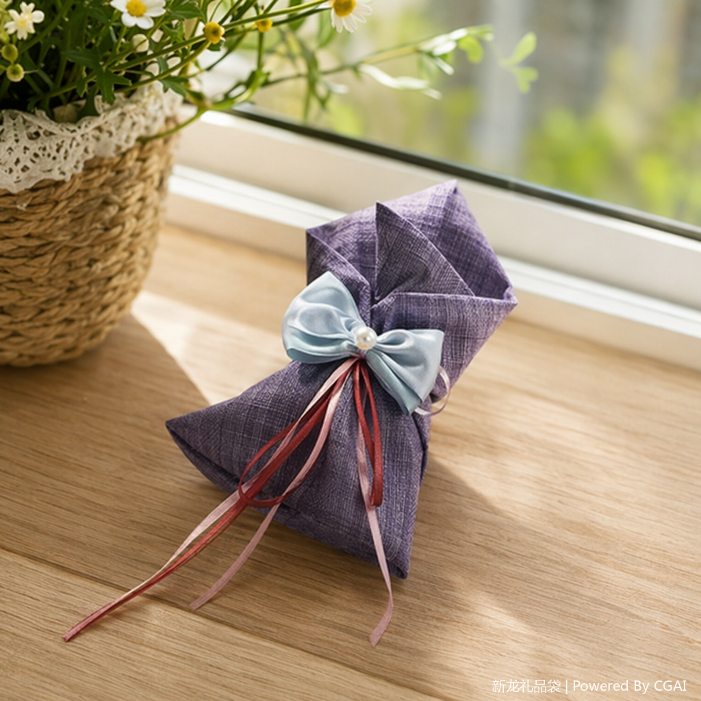 Christmas-themed cotton bag, cotton and linen material, cotton rope drawstring storage packaging bag details Picture