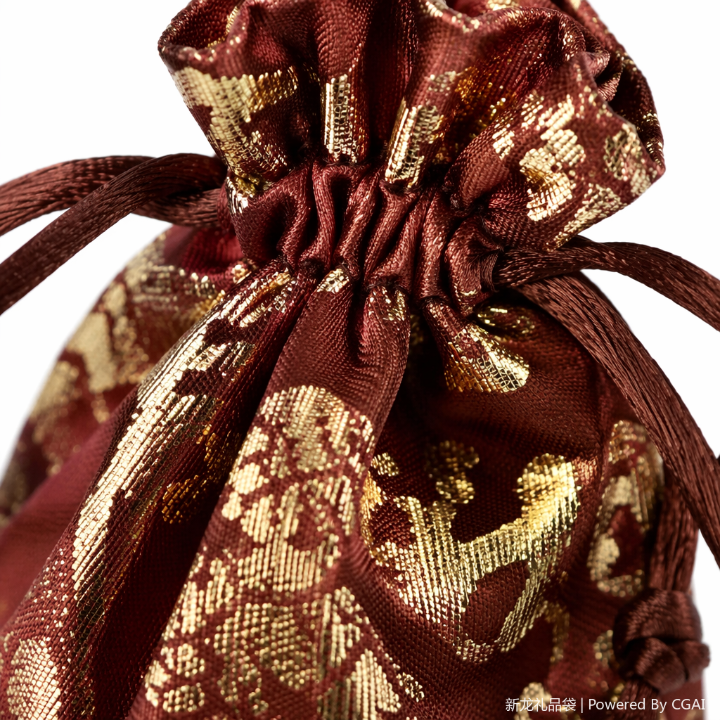 Solid-color silk fabric hand-held gift bag, customizable printed portable storage bag Application Scenario