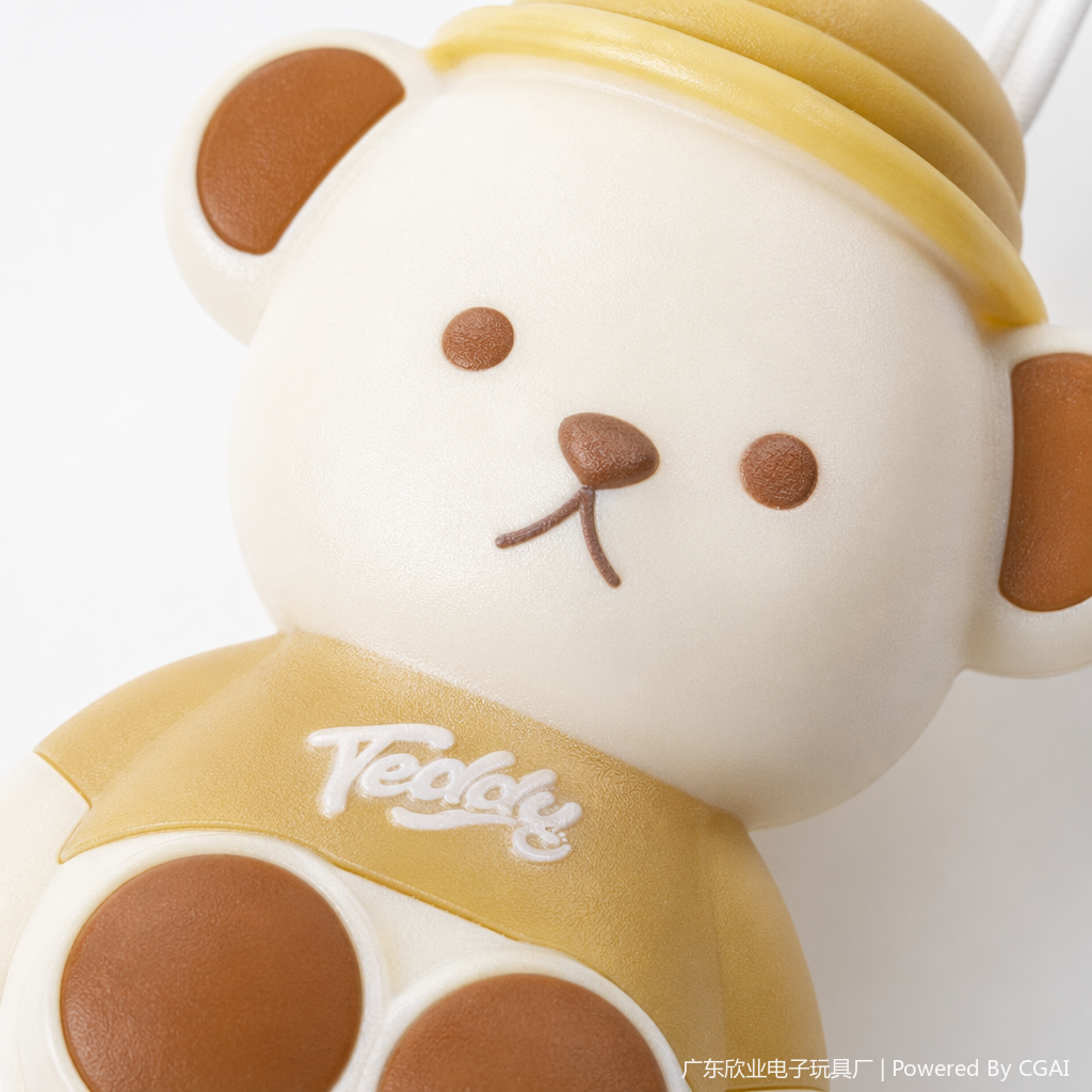 A cartoon bear-shaped lanyard handheld fan is a summer cooling wonder Application Scenario
