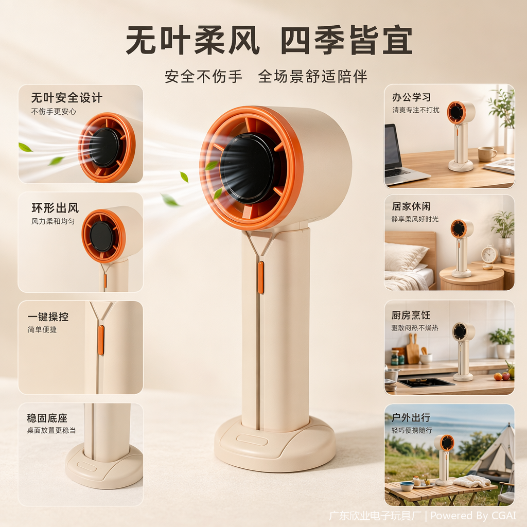 Simple digital display macaron color series high-speed mini handheld fan