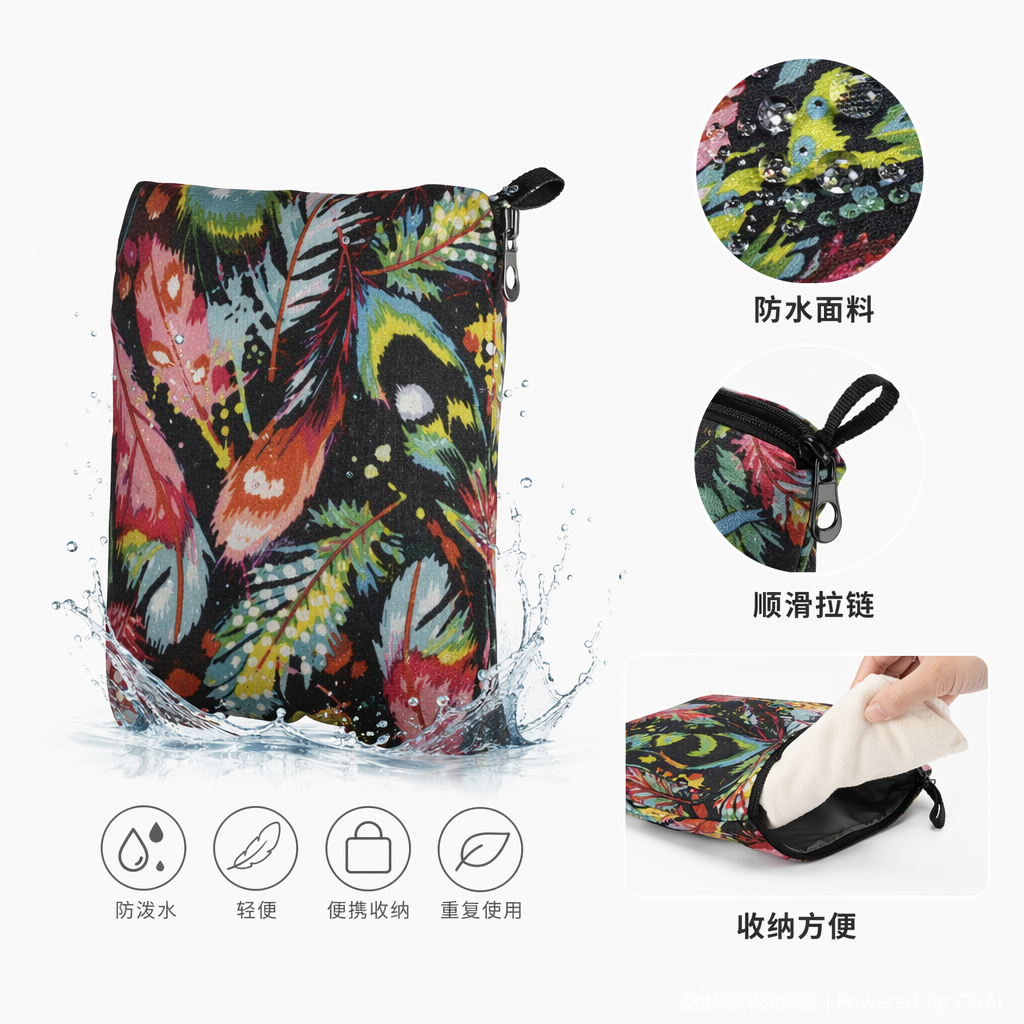 塑料内裤包装手提袋折叠购物服装袋