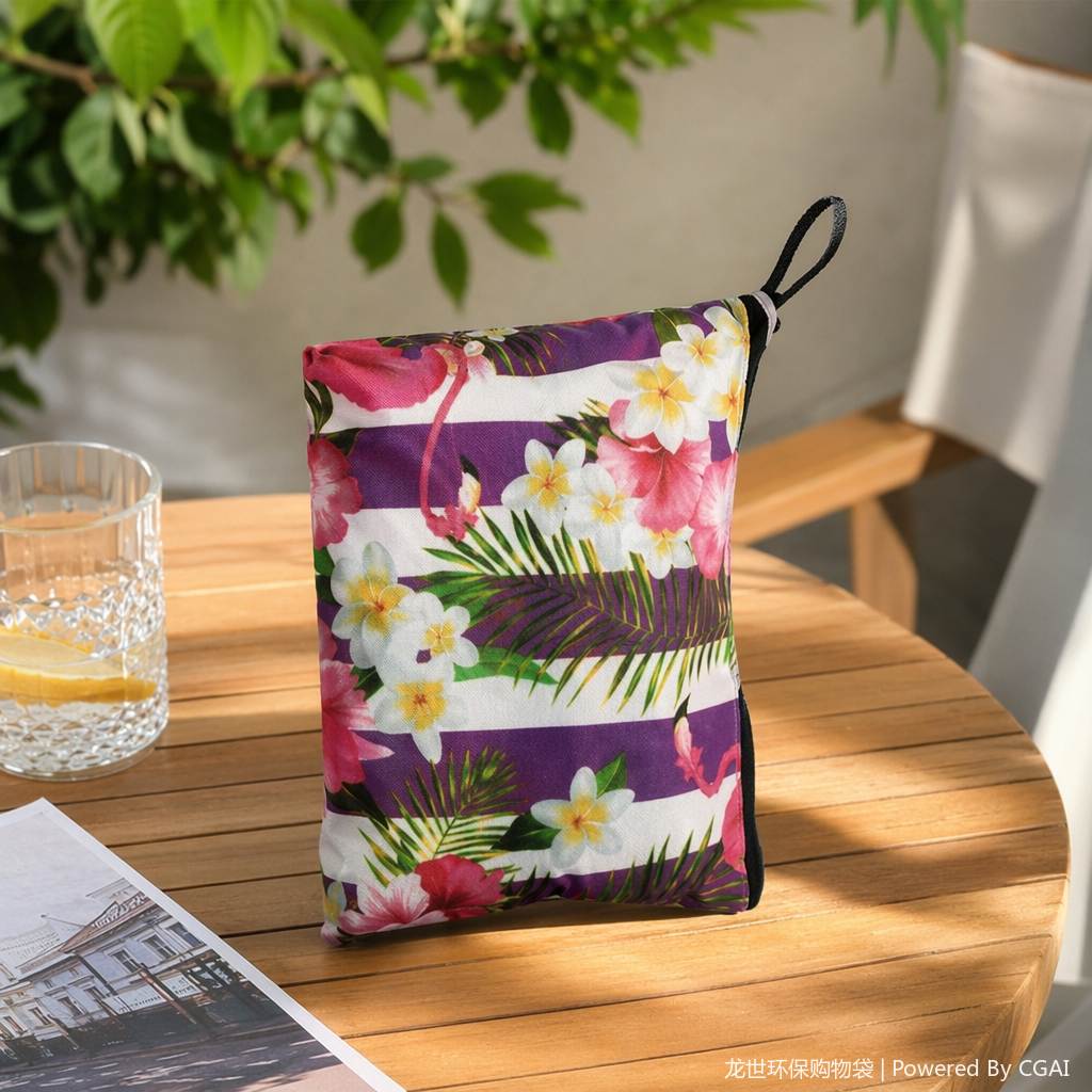 Thickened transparent plastic underwear packaging bag, hand-held folding clothing shopping bag for portable storage details Picture