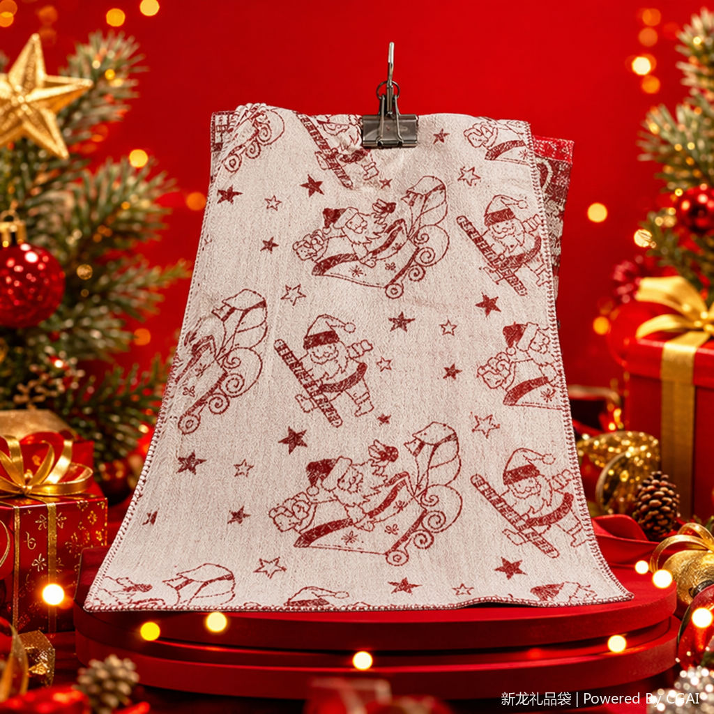 Christmas cotton and linen cloth pocket storage bag with cotton rope, 100 pure cotton cloth bag for festival packaging Specification image