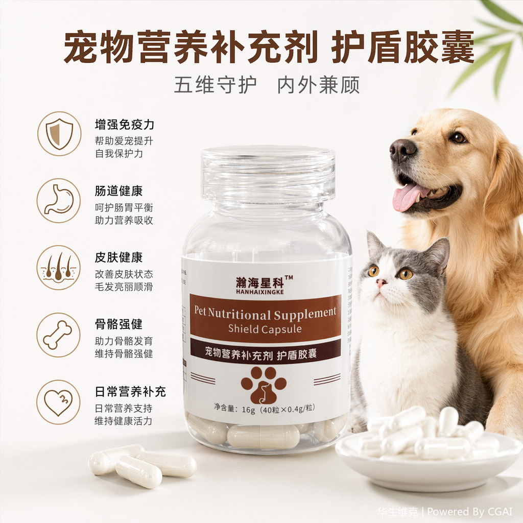 Pet Shield Capsules Lysine Vitamin Lactoferrin Enhance the immunity of cats and dogs