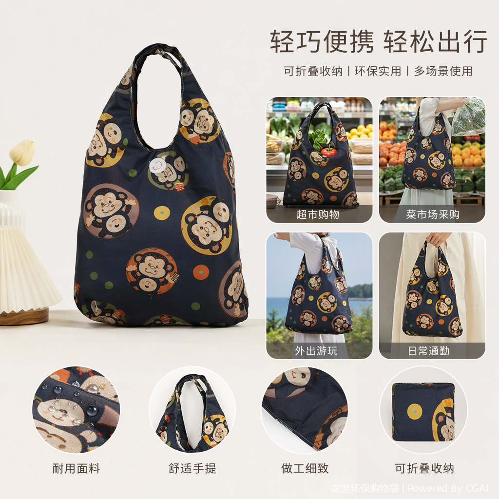 加厚塑料内裤服装包装手提袋可折叠购物袋