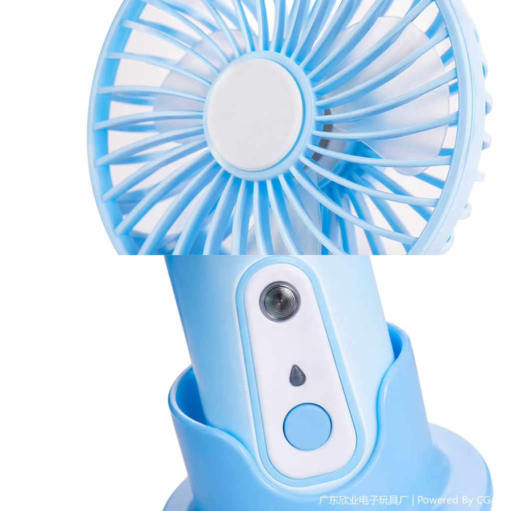 Cartoon-colored mini spray handheld mini fan, neck-hanging portable mini fan Application Scenario