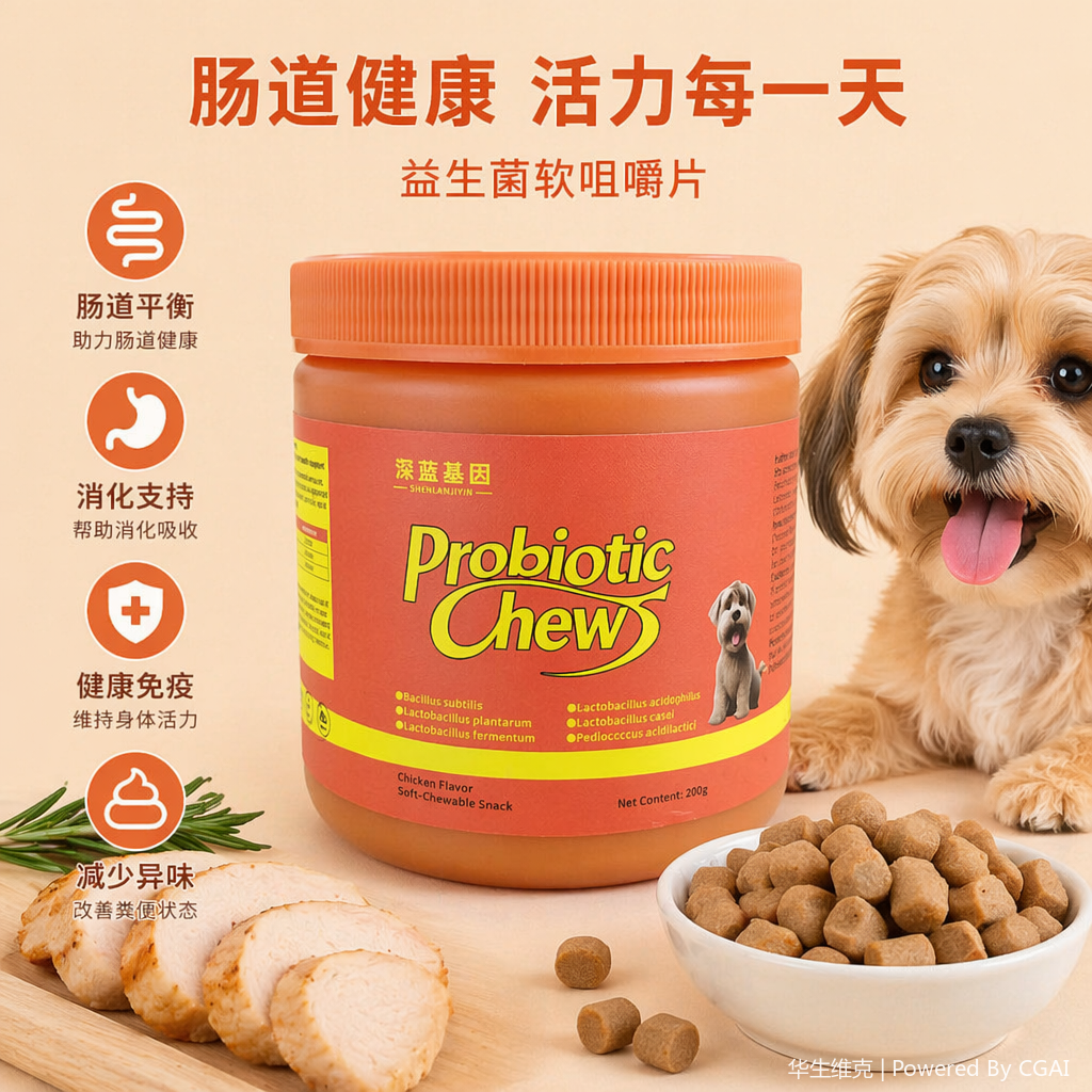 宠物益生菌膳食营养补充剂 改善肠道健康