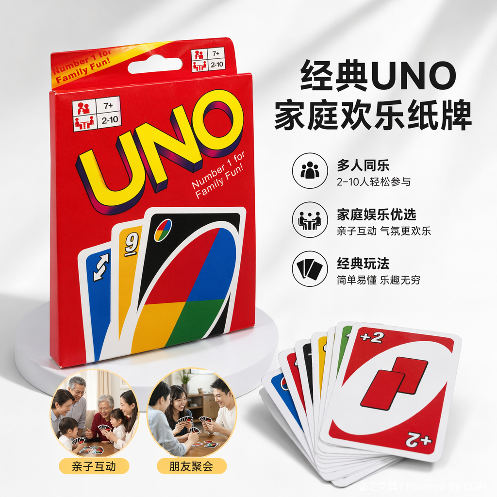 UNO卡牌游戏盒红色包装盒桌游多功能棋盘塔罗牌国际象棋