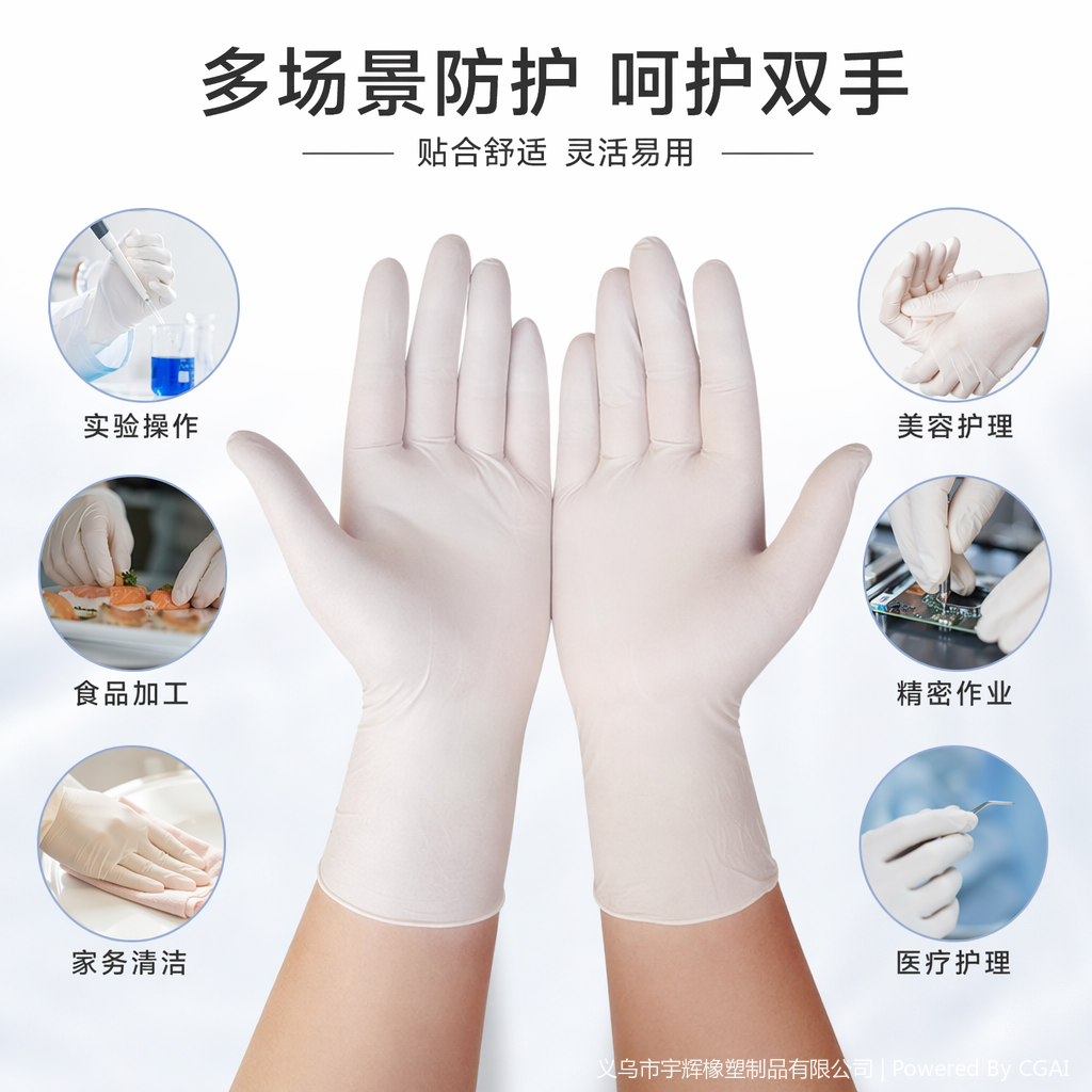 一次性医用手套乳胶长款防护GLOVES 