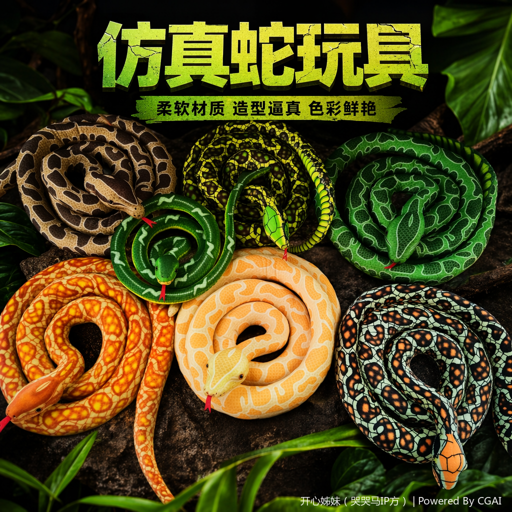 Colorful snake-shaped dolls, other plush toys, cute and soft plush toys Specification image