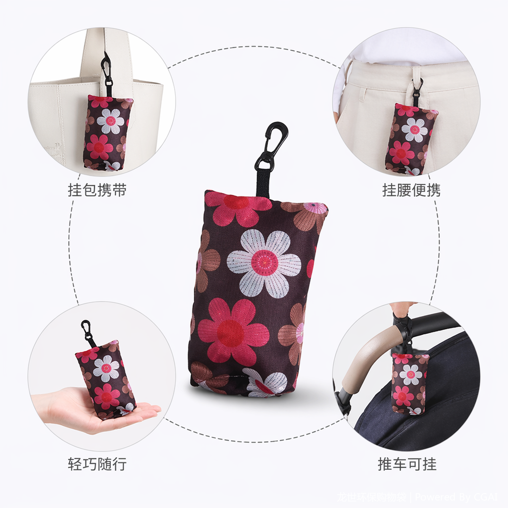 加厚塑料内裤服装专用折叠手提包装袋 便携环保购物袋