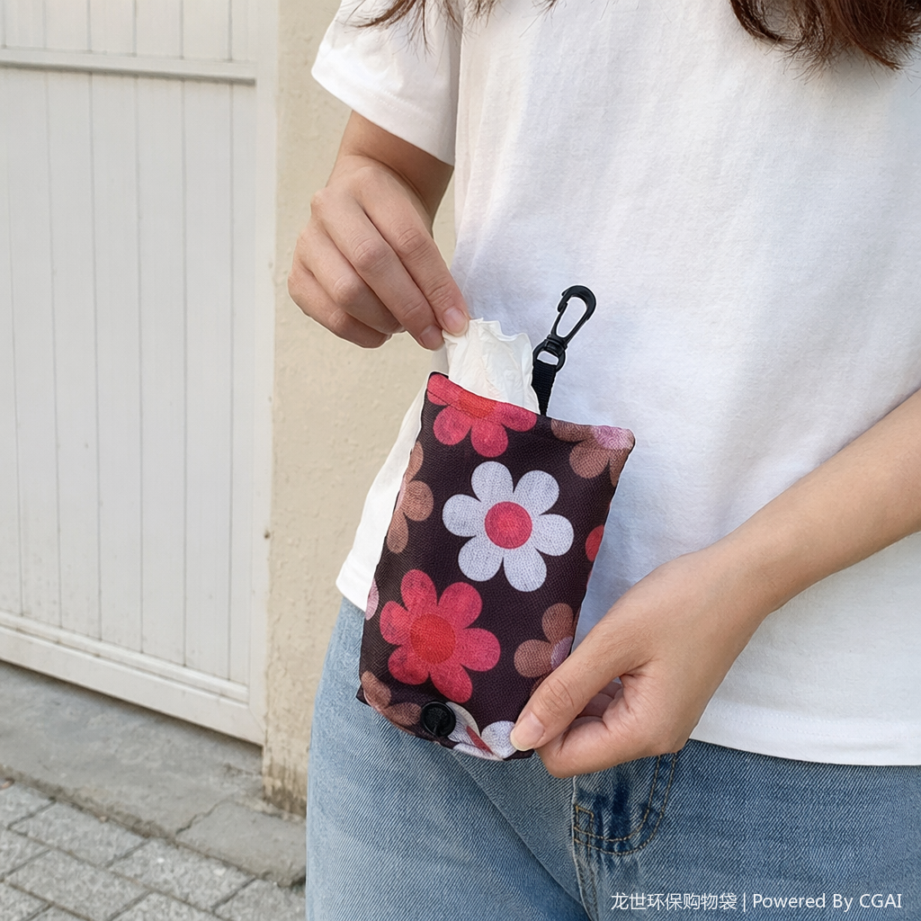 Thickened plastic underwear and clothing special folding hand-held packaging bag, portable and environmentally friendly shopping bag details Picture