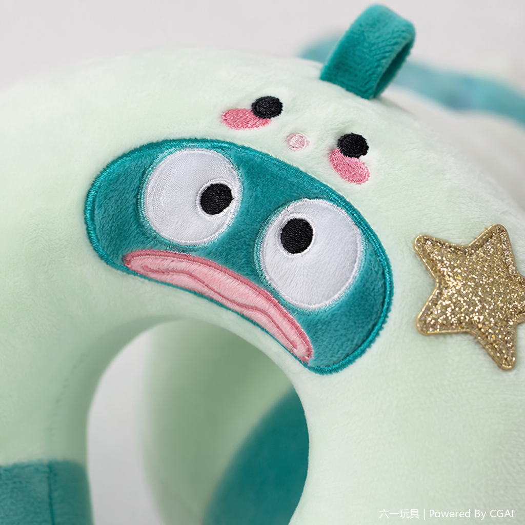 Sanlio anime cartoon neck pillow U-shaped pillow, comfortable and convenient to carry, airplane pillow for travel, nap pillow wholesale, ins summer cool pillow, colorful cartoon-shaped neck pillow, ice silk breathable U-shaped nap pillow Application Scenario