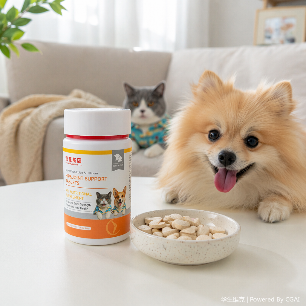 Pet Shark Chondroitin Calcium Tablets Joint Care Nutrition Tablets Prevent osteoporosis in cats and dogs and improve bone health details Picture
