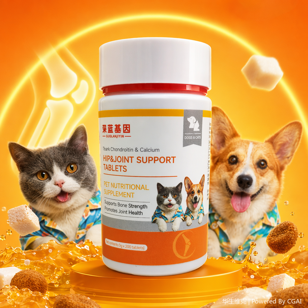 Pet Shark Chondroitin Calcium Tablets Joint Care Nutrition Tablets Prevent osteoporosis in cats and dogs and improve bone health Specification image