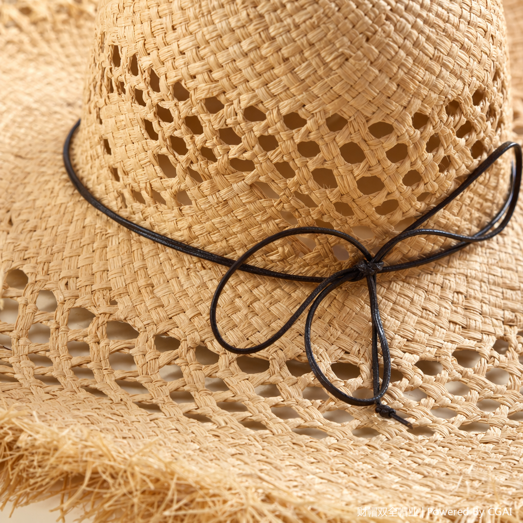 Beige straw woven wide-brimmed shawl hat, one-piece sunshade and sun protection hat, cross-border sports hat for the elderly Application Scenario