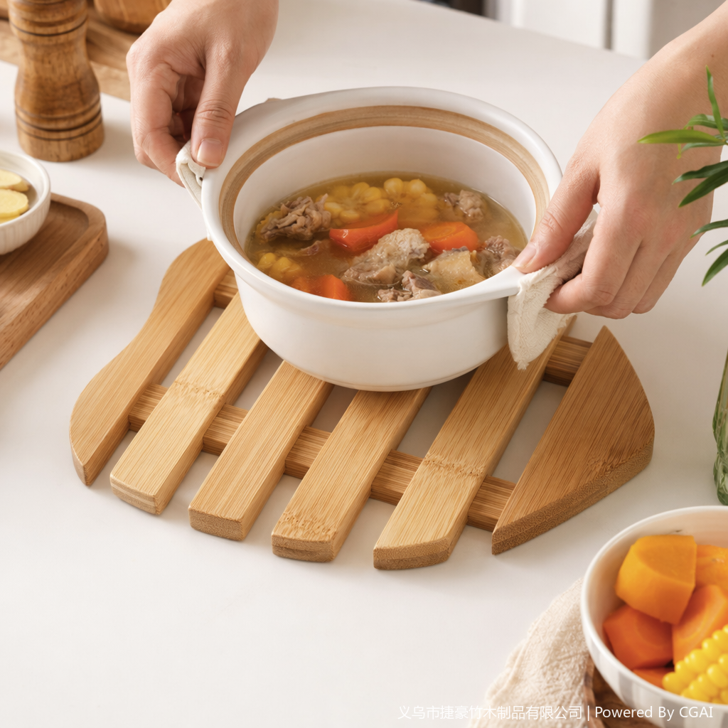 Carbonized heart-shaped placemats, coasters, heat-insulating table MATS, universal anti-slip MATS details Picture