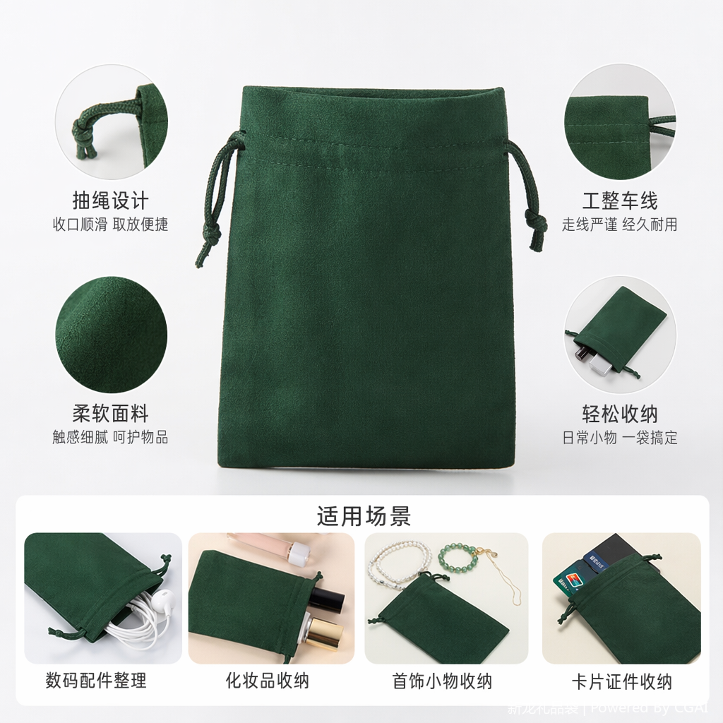 色丁布袋 手提礼品袋 包装袋 可定制印花 时尚环保购物袋