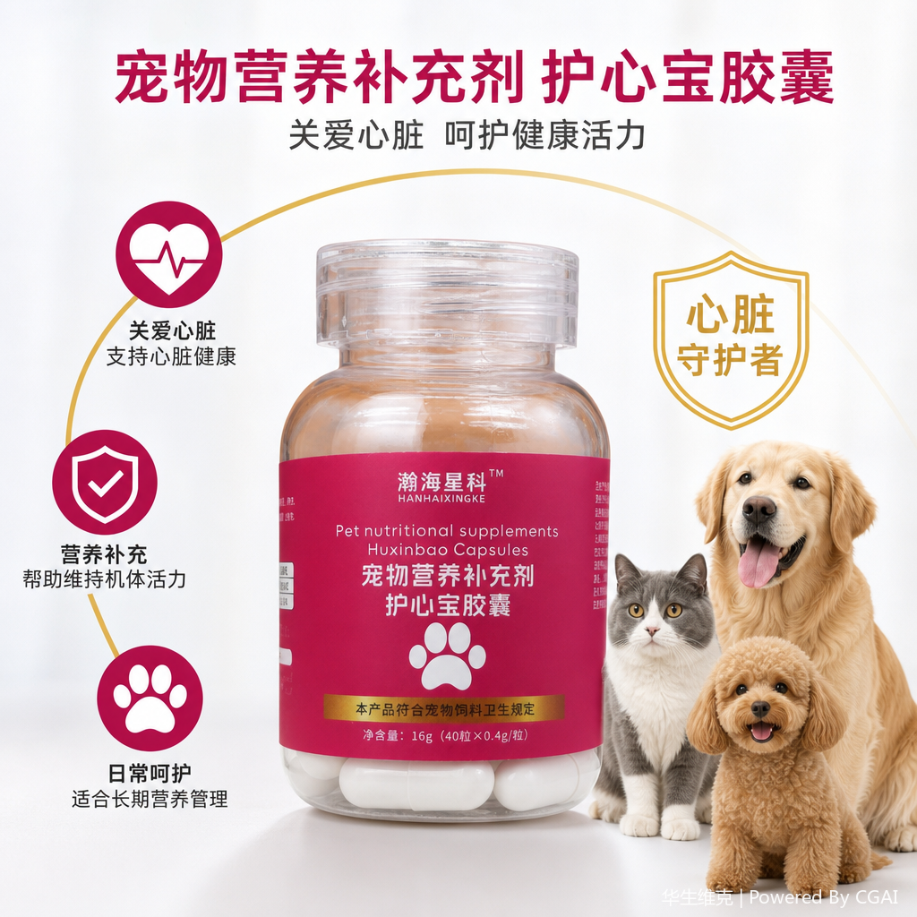 宠物护心胶囊 犬猫营养补充剂 图