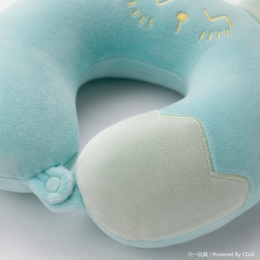 Long-eared Rabbit, high-speed rail, airplane, office, lunch break neck pillow, source factory wholesale U-shaped pillow, comfortable cartoon children's pillow, ins blue rabbit-shaped U-shaped pillow, neck pillow, memory foam portable travel pillow Application Scenario