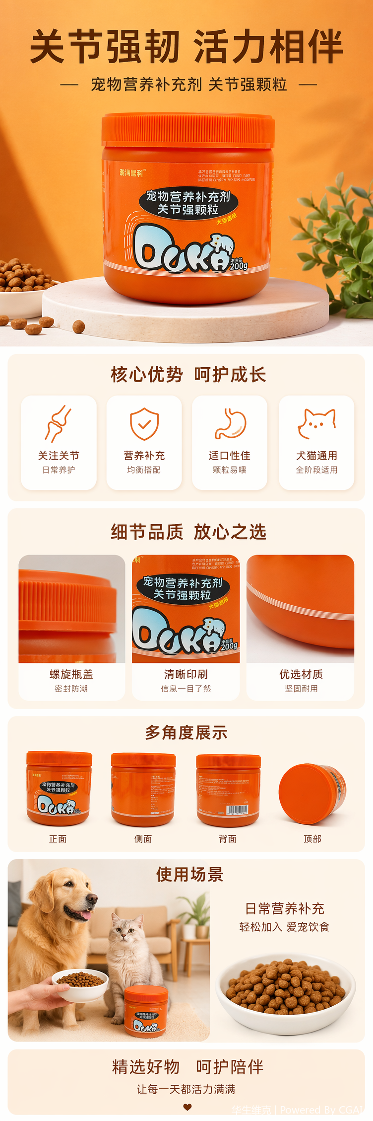 Watson Weike Hanhai Xingke Dog Joint Strong and Soft Chewing Granules enhance bone health and joint care pic 1