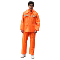 Two-piece raincoats for men and women, long outdoor electric bike raincoats, PU PVC daily necessities Item Picture