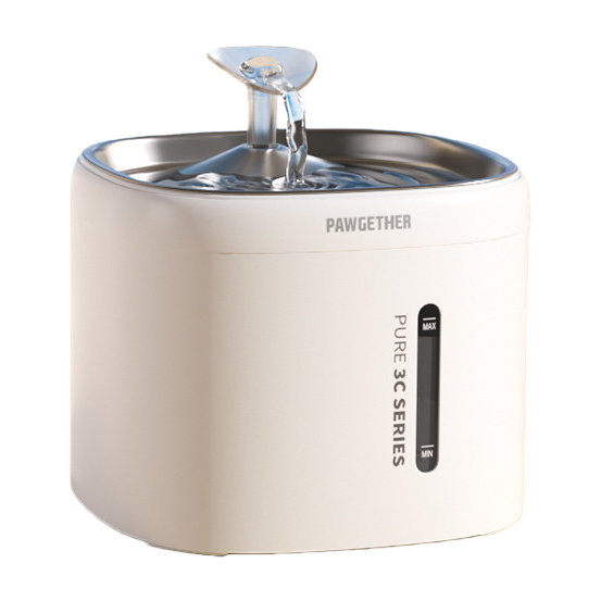 White pet smart water dispenser, wireless water pump, anti-dry-burning water dispenser, circulating water dispenser, pet automatic water dispenser, silent water-saving pet products Item Picture